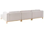 Corner Sofa 5 Seater VENG Fabric Light Beige Left Hand_1009678
