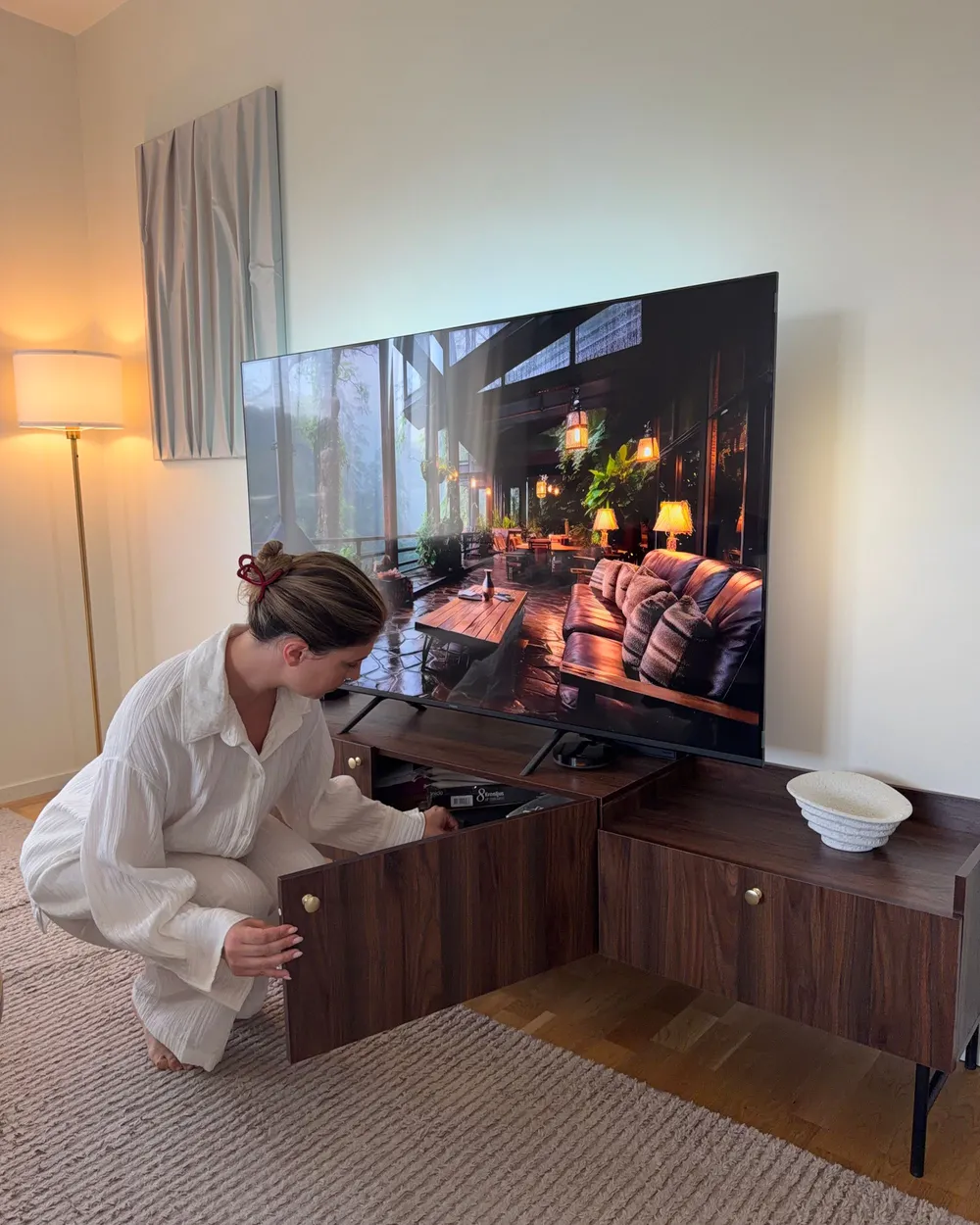 TV Stand LISMORE Dark Brown_1107900