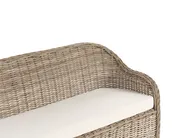 Garden Bench with Cushion SUSUA 141 cm with Ottoman Rattan Natural_957618