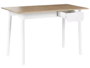 Home Office Desk VITRION 120 cm 60 cm Light Brown/ White_1067923