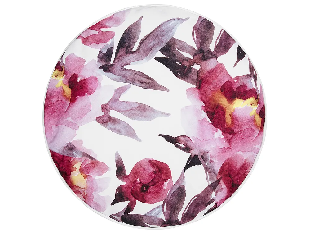 Set med 2 utomhusdynor LANROSSO Blommigt tryck 40 x 40 cm Rosa_881440