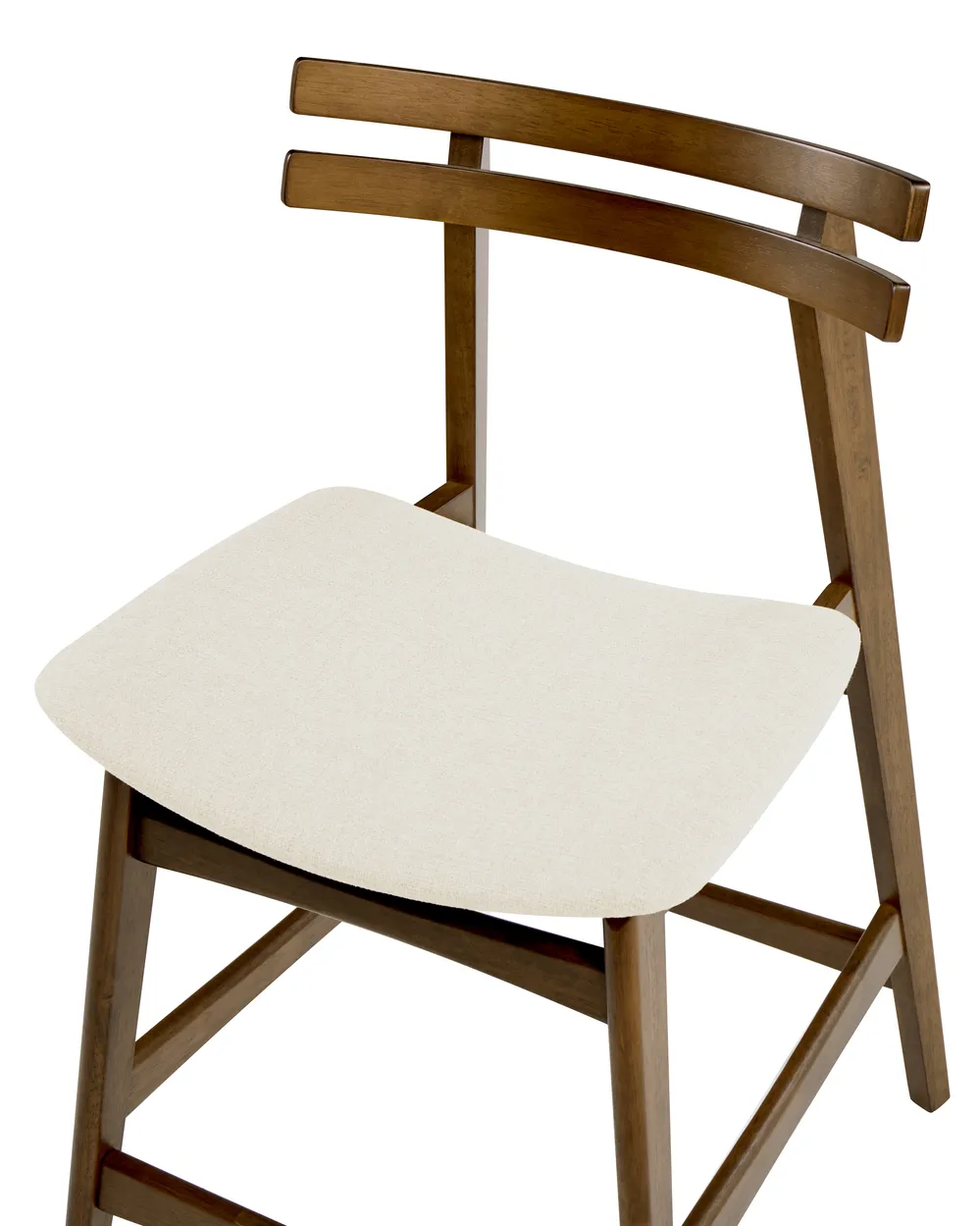 Set med 2 barstolar CYNTHIANA Trä Brun/ Off-White_1060404