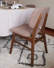 Set of 2 Dining Chairs ELAINE Boucle Dark Brown/ Taupe_969731