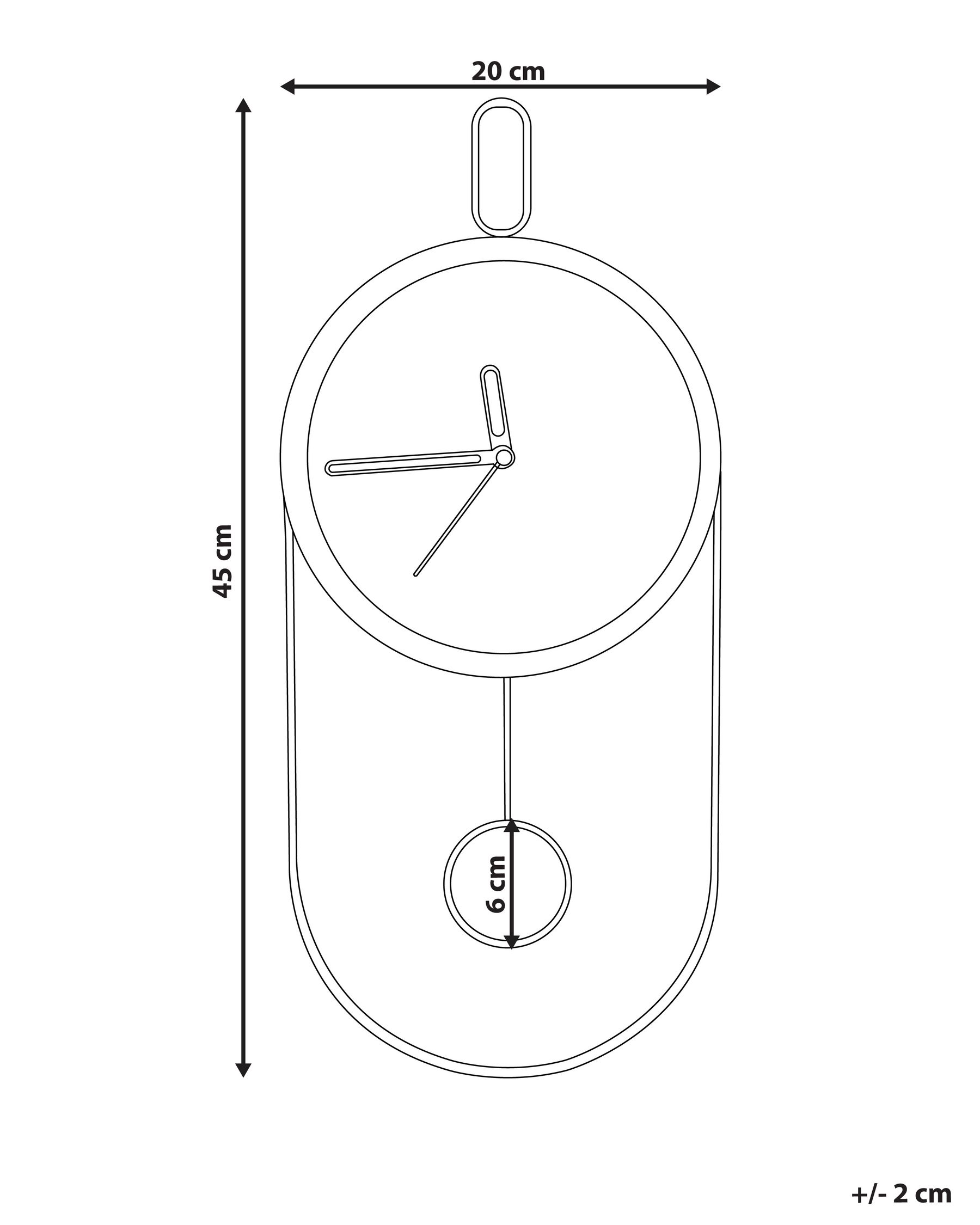 Wall Clock SIERRE 20 cm Black_940902