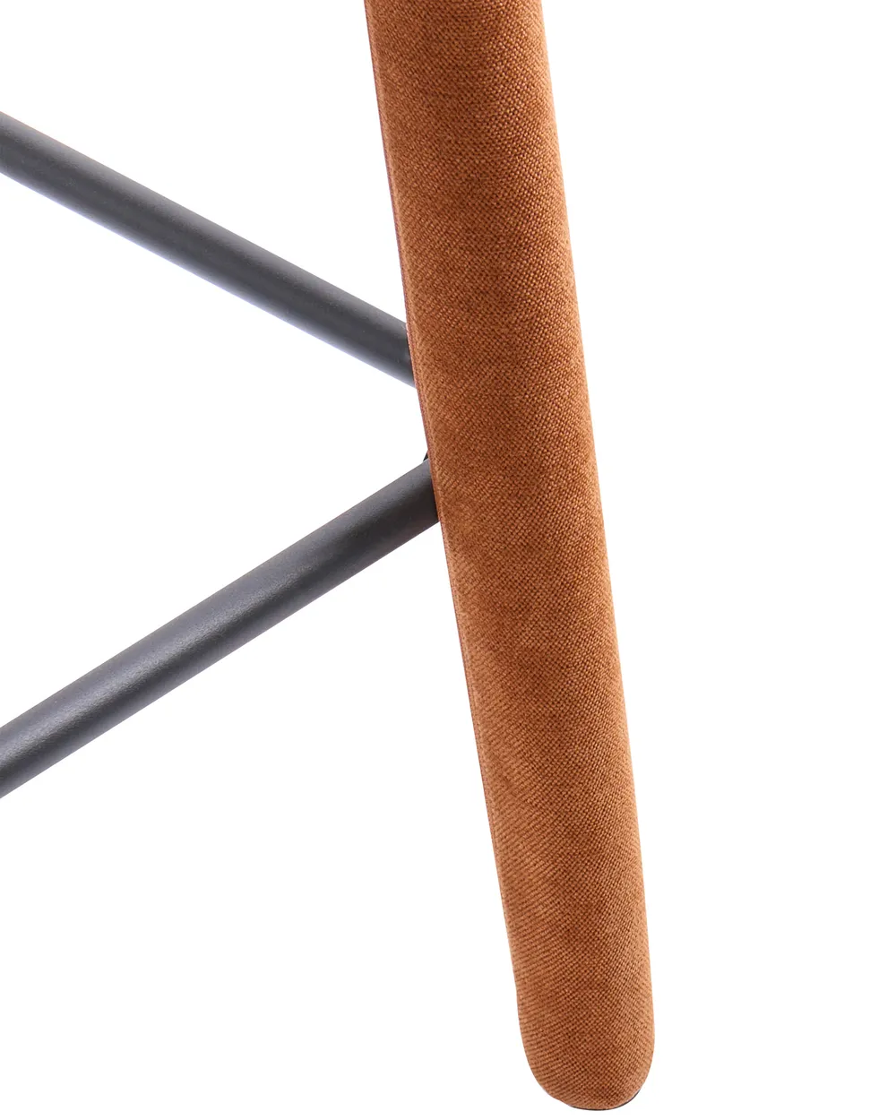 Set of 2 Bar Chairs LAKEVILLE Chenille Golden Brown_1118673