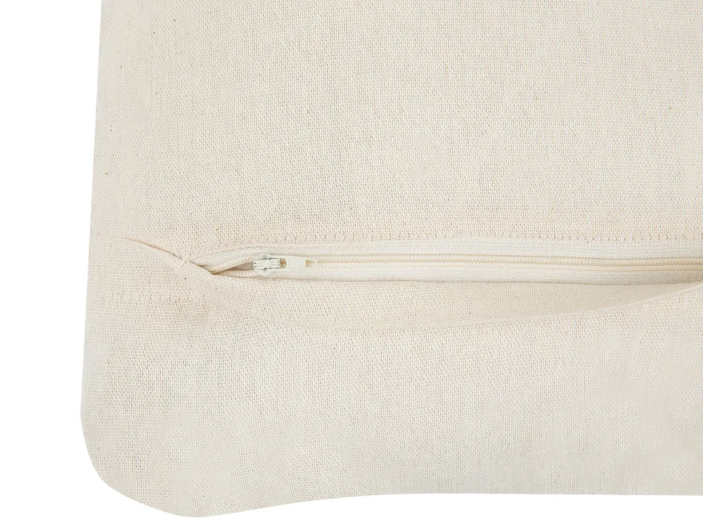 Set med 2 prydnadskuddar ESENKOY 50 x 50 cm Bomull Ljusbeige Geometriskt tryck_768922