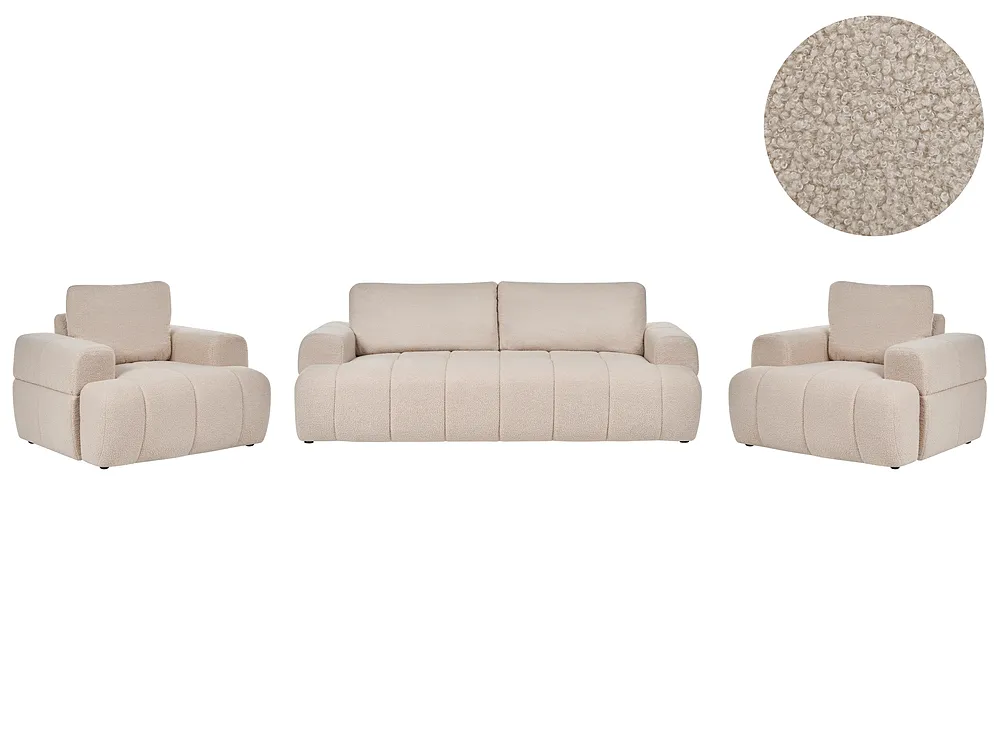 Sofagruppe 5-seters NARILLA Bouclé Beige
