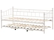 Daybed Metal LOUANNEC 90 x 200 cm (EU Single) Extendable Beige_1118322
