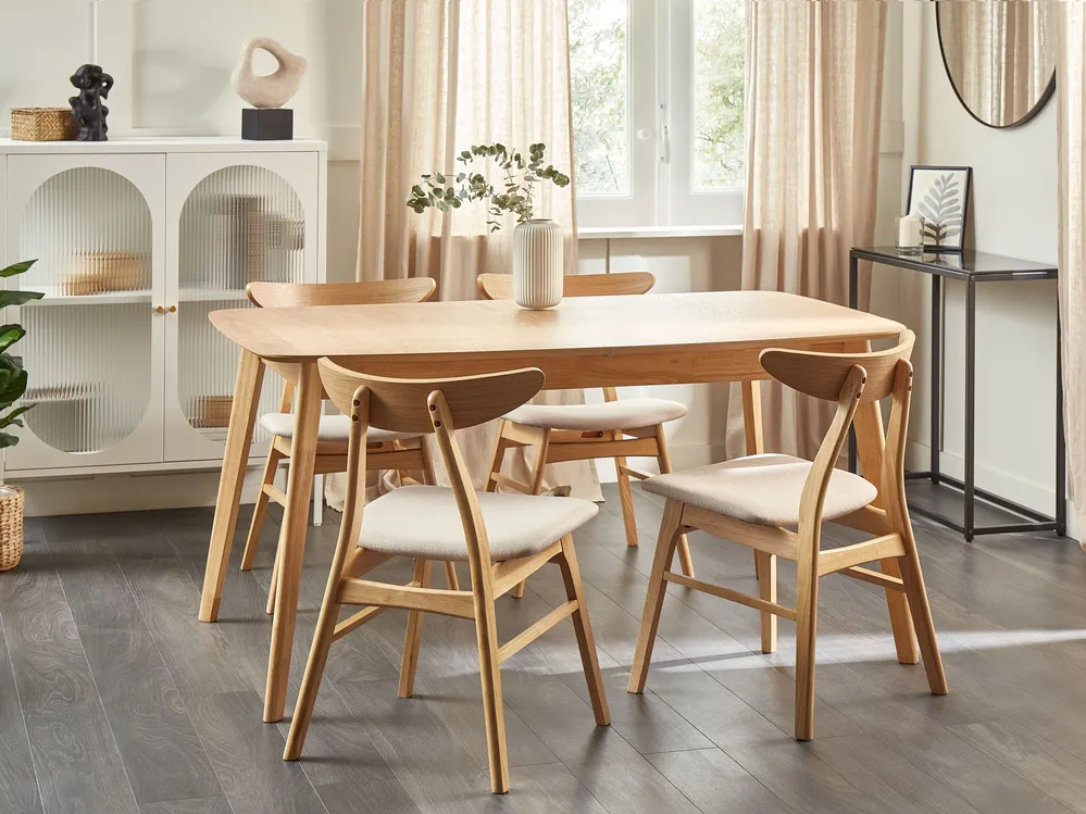 Extending Dining Table MADOX Light Oak 150/190 cm 90 cm_860739