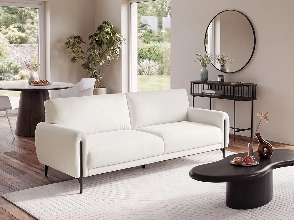 Sofa 3 Seater SKARO Chenille Off-White_1155788