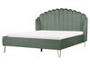 Bed Velvet AMBILLOU 160 x 200 cm (EU King Size) Green