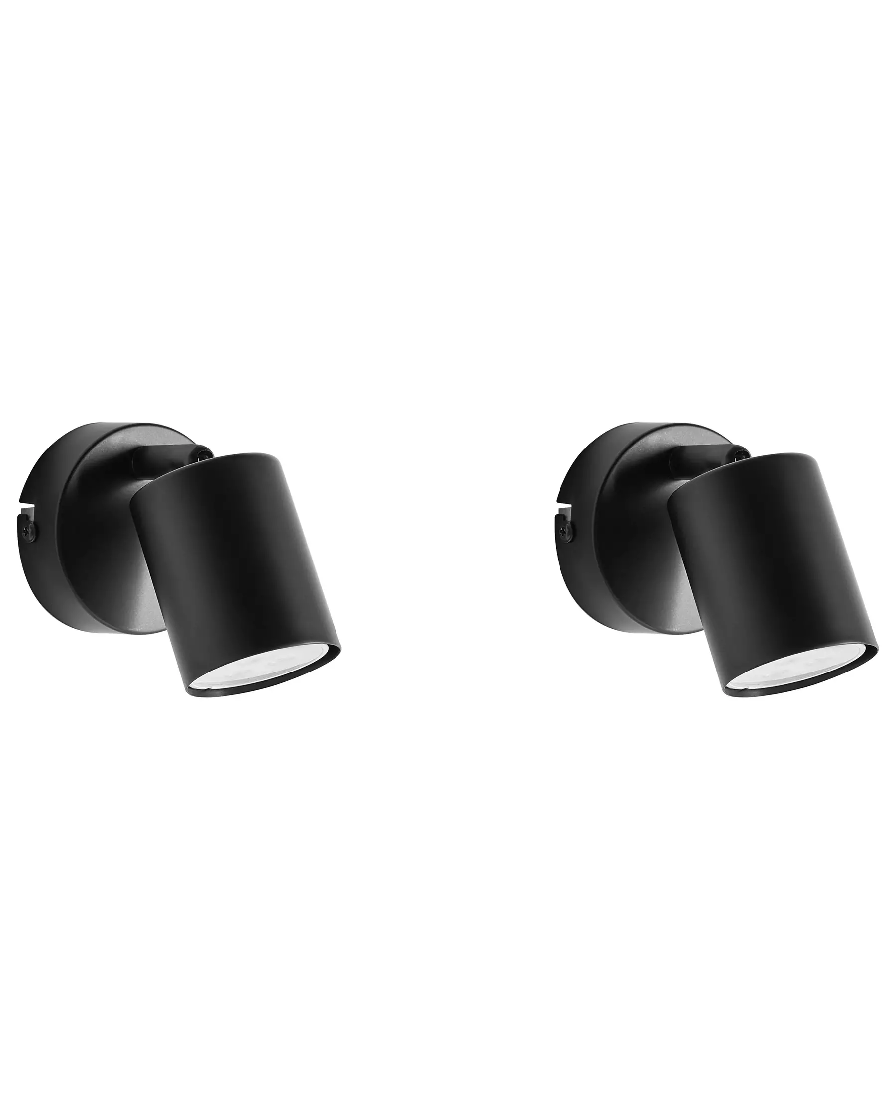 Set of 2 Wall Lamps NYANDO Metal Black_1028808