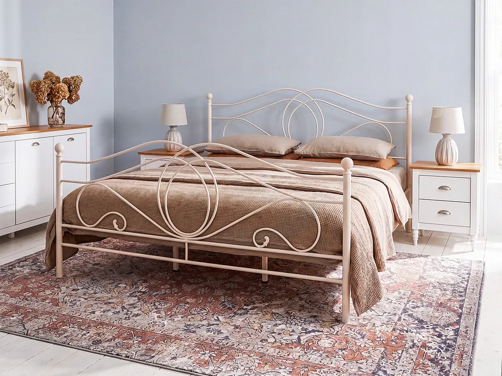 Sänky Metalli LYRA 180 x 200 cm Vaaleanbeige_1162039