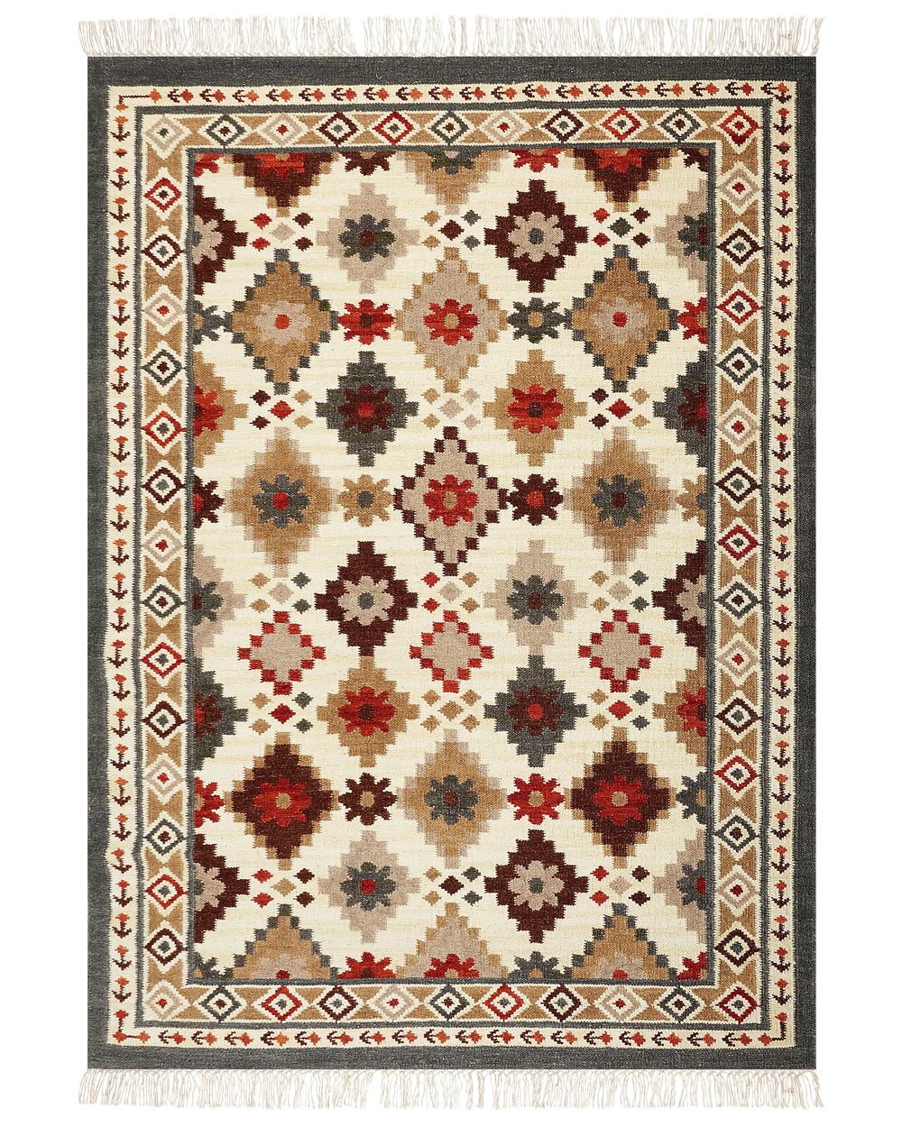 Teppe GHUKASAVAN Flerfarget 200 x 300 cm Kelim Ull