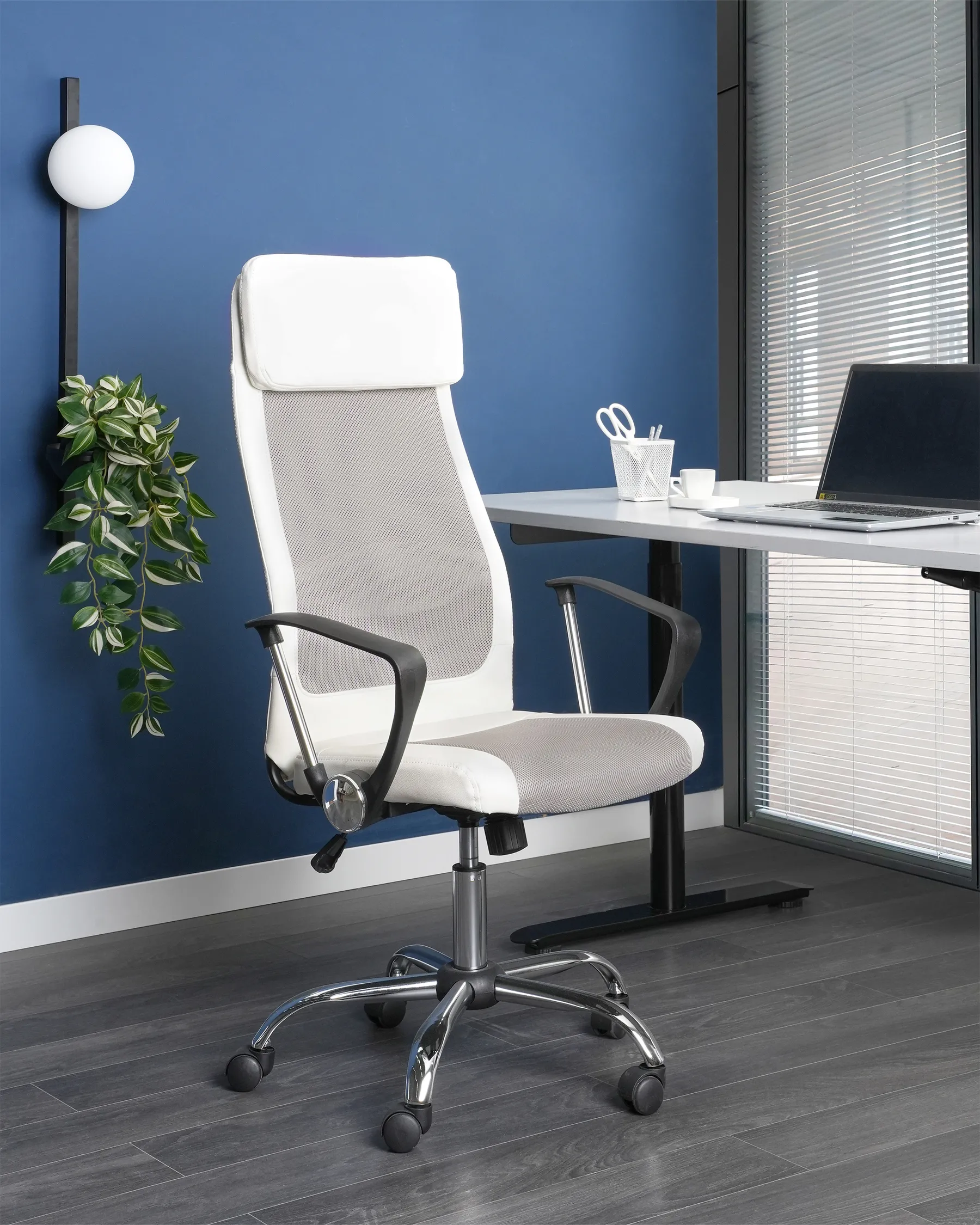 Office Chair PIONEER Faux Leather White_747143