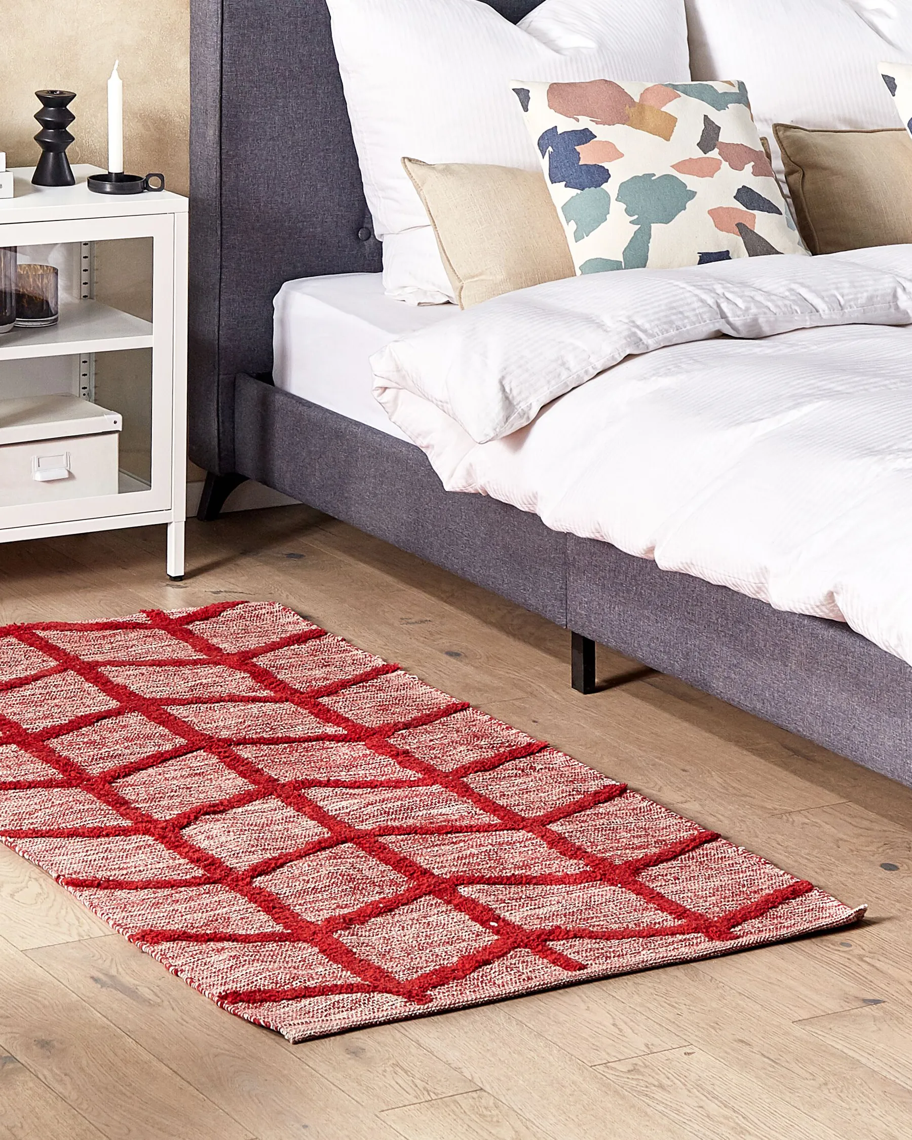 Rug SIVAS Red 80 x 150 cm Cotton_839708
