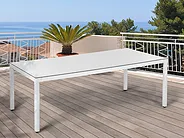 Puutarhapöytä ITALY 220 cm 100 cm Lasi Valkoinen_1154956