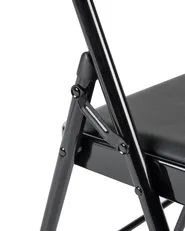 Set of 4 Folding Chairs SHASTA Metal Black_1074370
