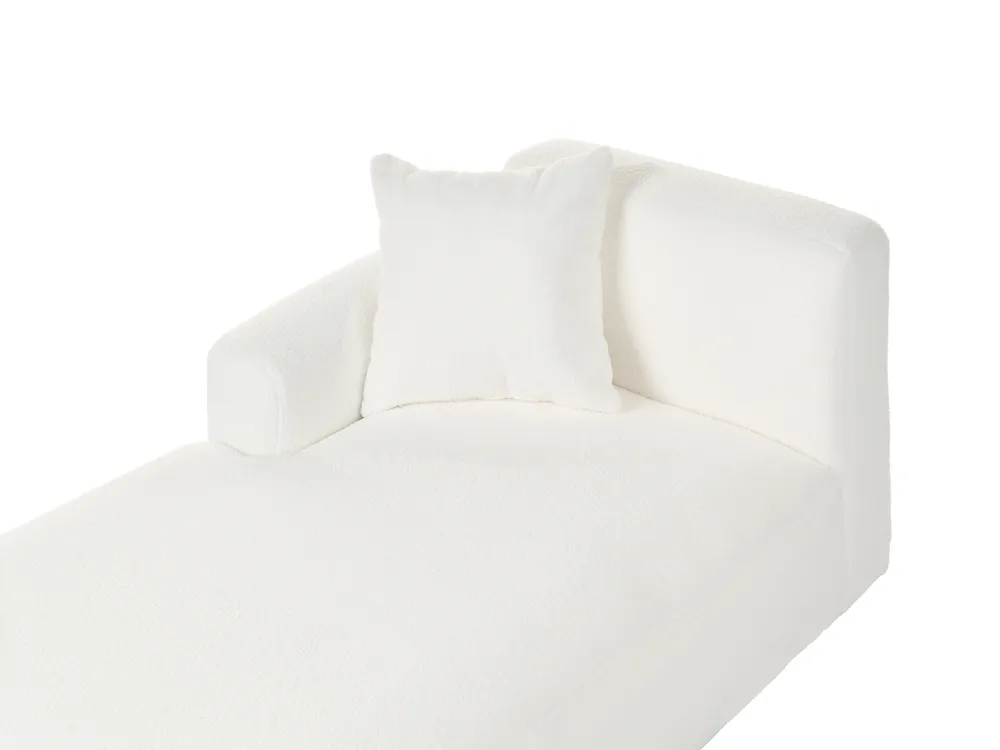 Modular Corner Sofa 3 Seater HEDE Boucle White Right Hand_1091901