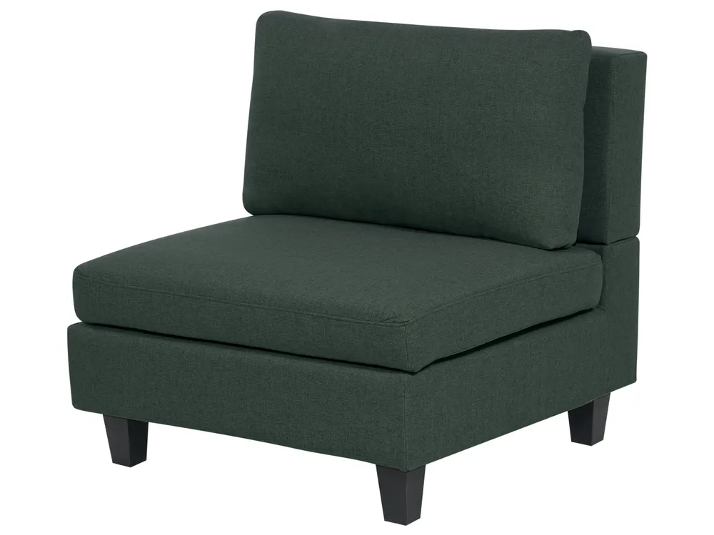 Modular Corner Sofa 5 Seater UNSTAD with Ottoman Fabric Dark Green Right Hand_925519