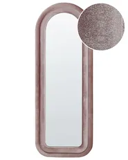 Wall Mirror CULAN 60 cm 160 cm Velvet Pink_903917
