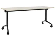 Foldable Office Desk CAVI 180 cm 60 cm with Wheels Light Brown_922312