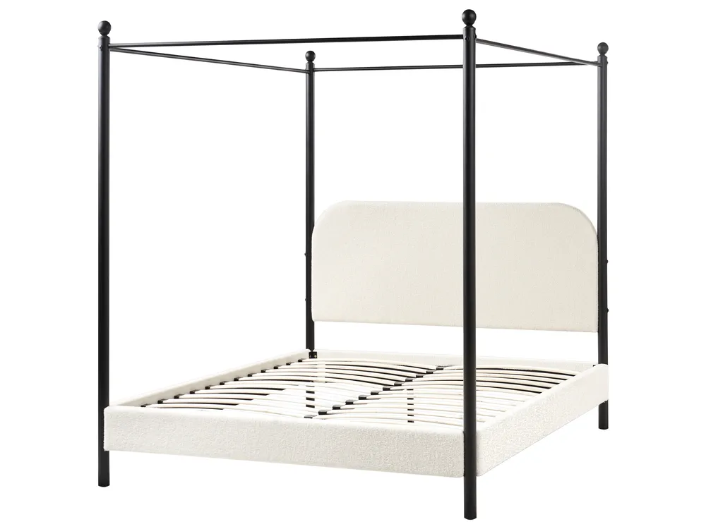 Himmelssäng Bouclé DANNEMOIS 140 x 200 cm Off-White_960922