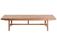 Garden Bench with Cushion GIAVENO 210 cm Acacia Wood Off-White_989053