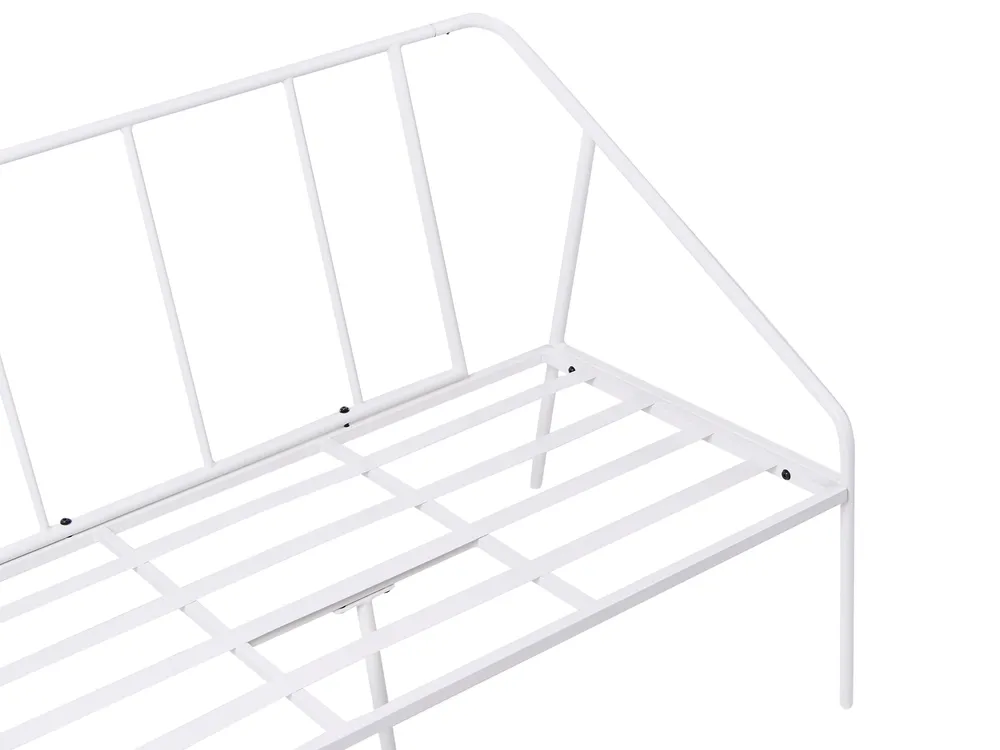 Garden Lounge Set with Table 4 Seater USTICA Metal White_1037434