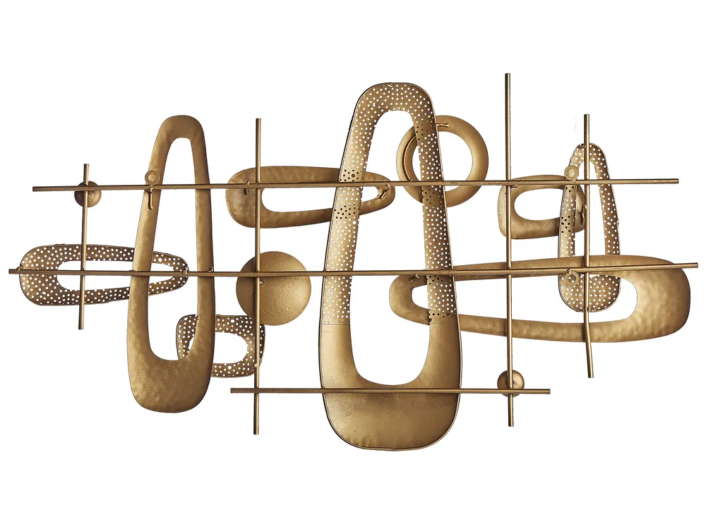 Wall Decor MANGANESE Metal 50 cm Gold_843757