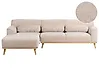 Hörnsoffa SIMOS Chenille Beige Högervänd