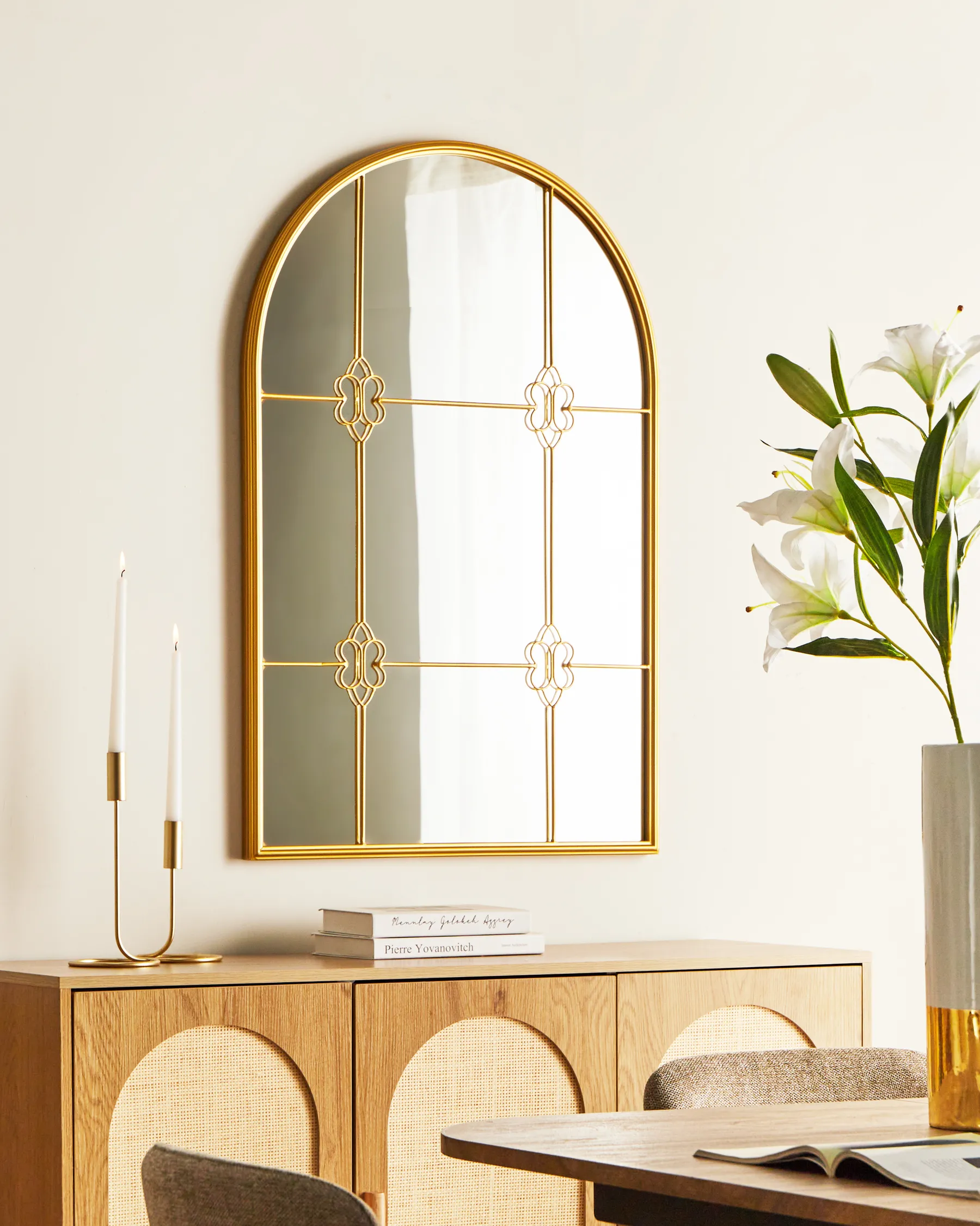 Wall Mirror THULAY 65 cm 99 cm Gold_1019784