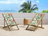 Set of 2 Sun Lounger Replacement Fabrics ANZIO/AVELLINO 113 x 44 cm Multicolour