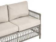 Garden Sofa with Ottoman 3 Seater OFENA PE Rattan Grey_1080040