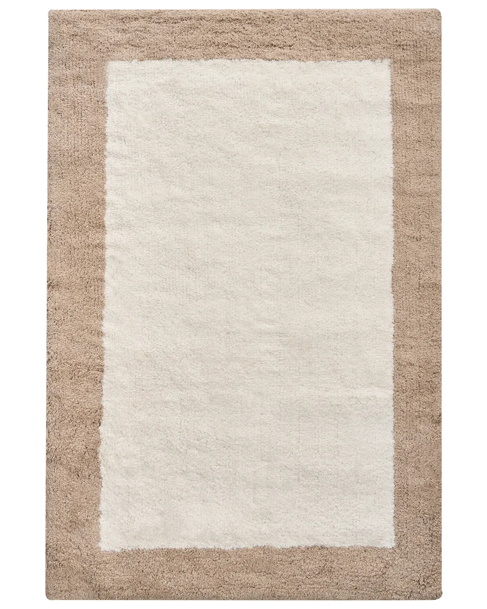 Bath Mat KABRI Brown/ Beige 60 x 90 cm Cotton