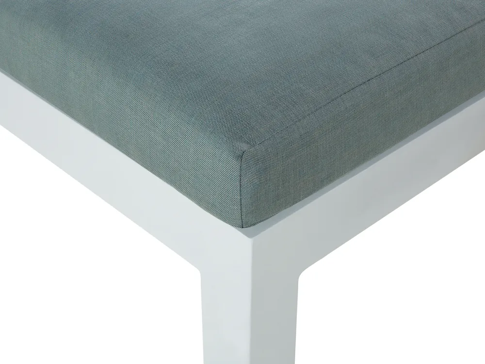 Garden Corner Sofa with Table 5 Seater MESSINA Beige/ Green Left Hand_863160