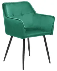 Set med 2 matstolar JASMIN Sammet Smaragdgrön_859418