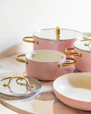 Kokkärlsset med 7 delar ELITE PRO Pastellrosa_1005654