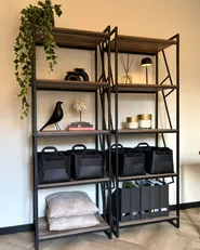 5 Tier Bookcase FORRES 184 cm Brown/ Black_975154