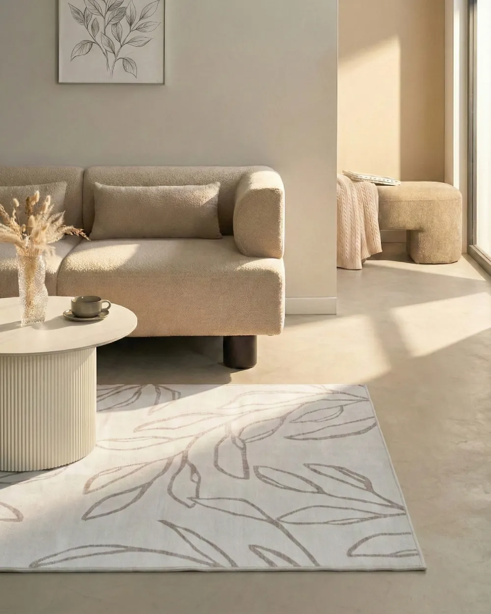 Rug BISMIL Light Beige 140 x 200 cm