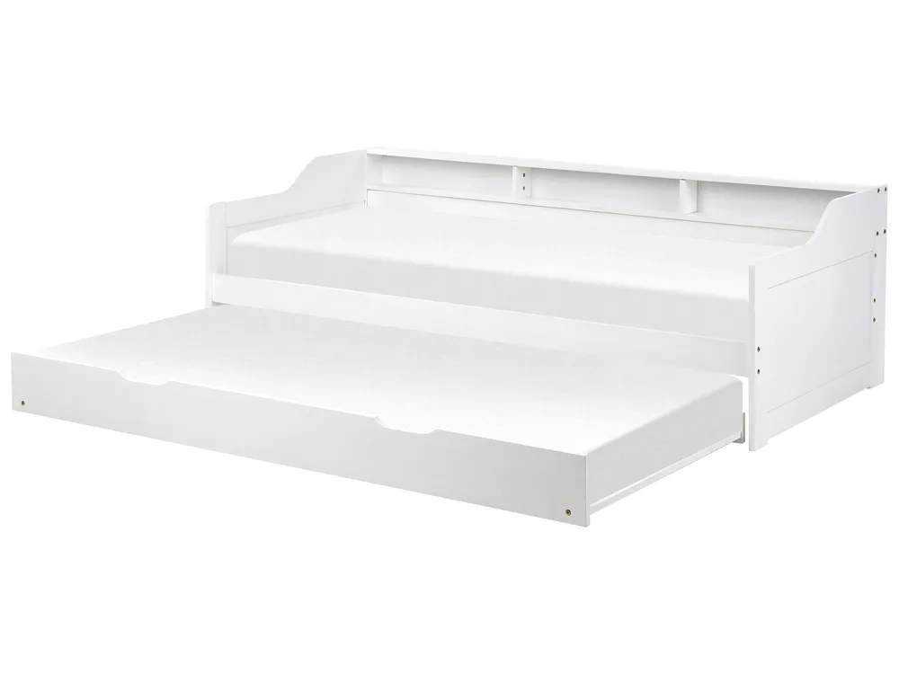 Trundle Bed Pine Wood EDERN 90 x 200 cm (EU Single) White