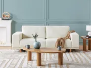 Sofa 3 Seater NIVALA Boucle Off-White_946979