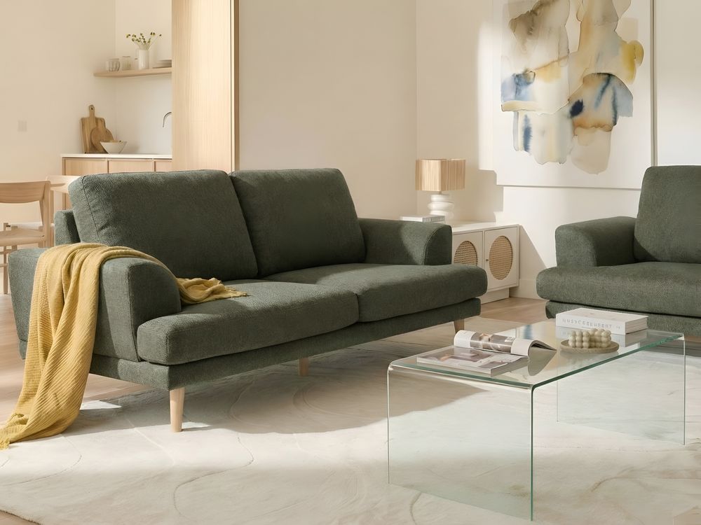 Sofa 3 Seater KILDAL Fabric Green