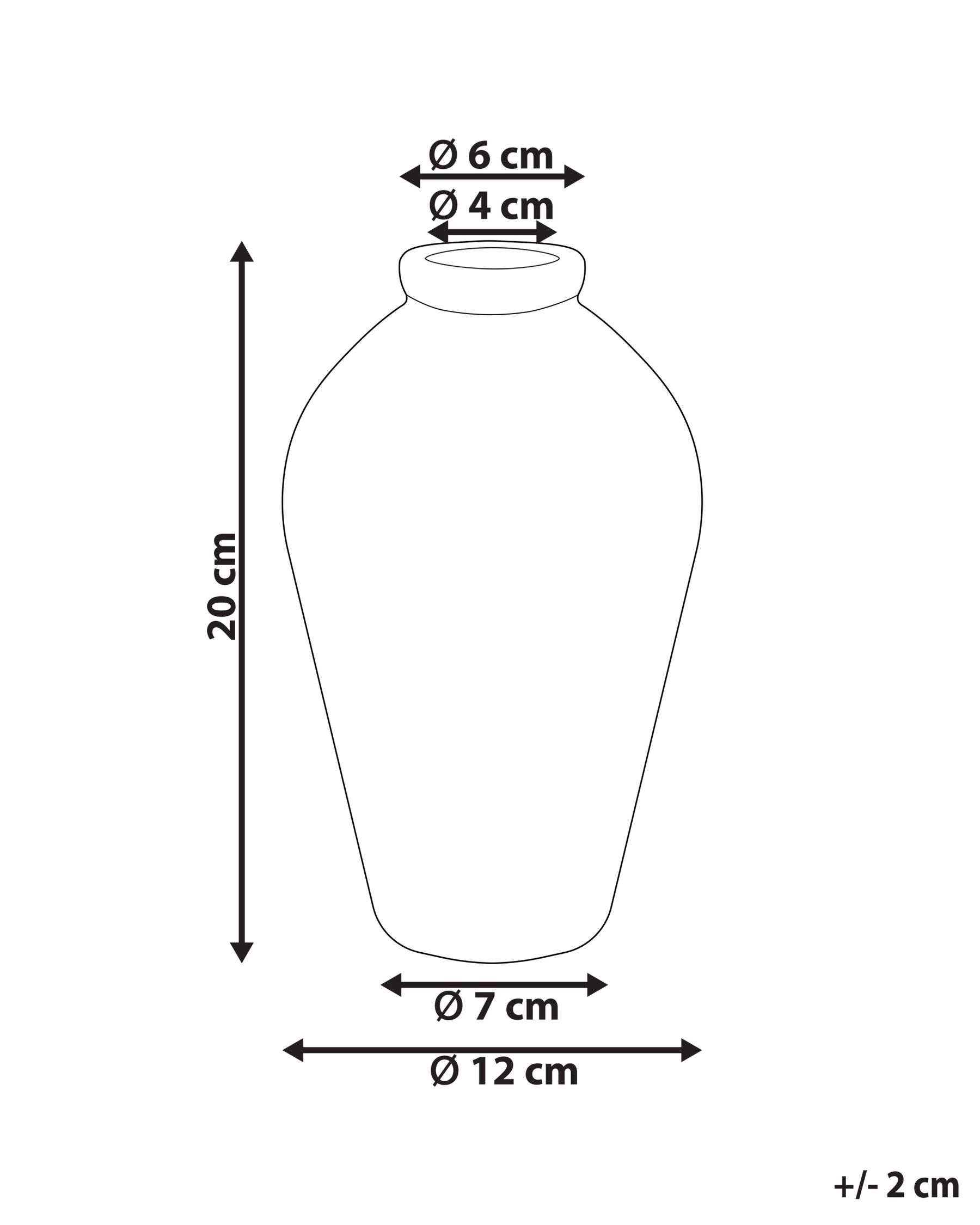 Flower Vase MALLIA 20 cm Stoneware White_810739