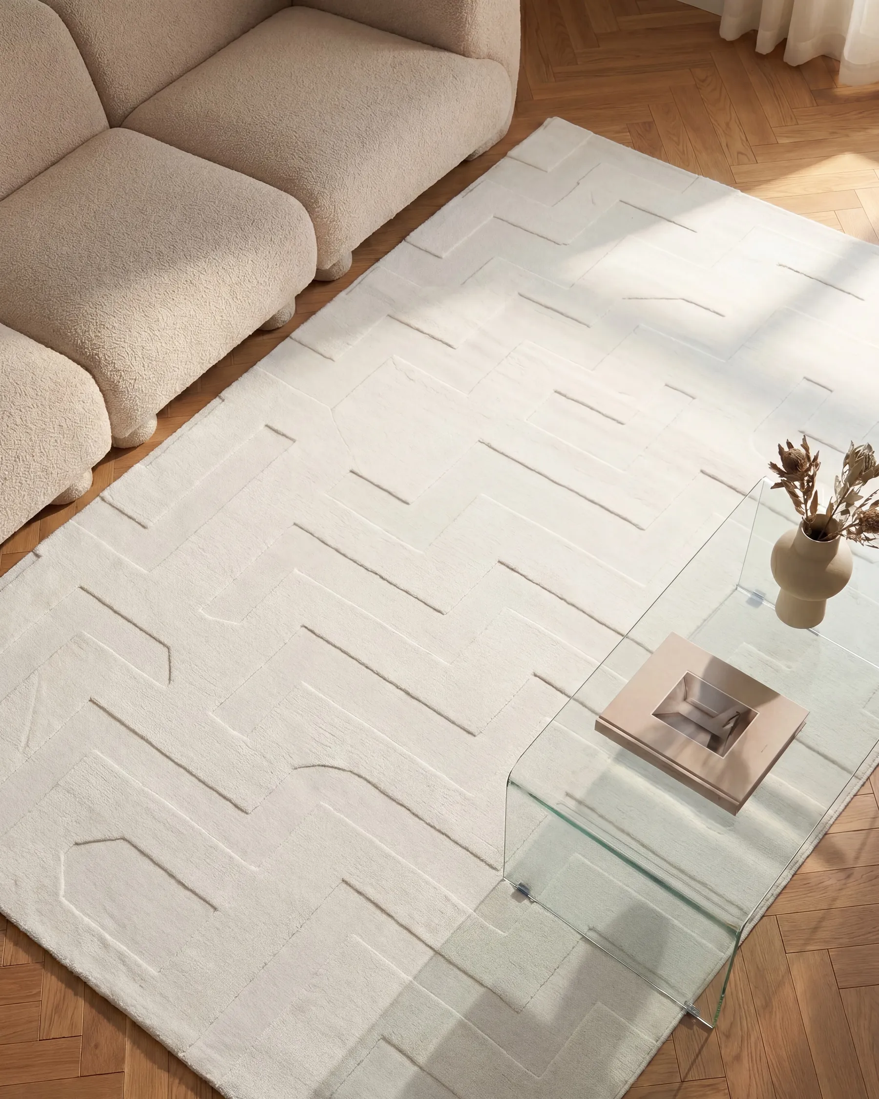 Rug GINGERA Off-White 160 x 230 cm_1114835