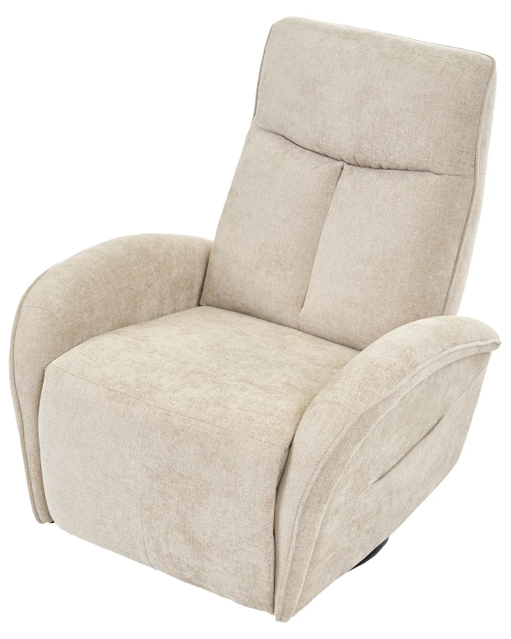 Rocking Recliner Chair DANAE Swivel Chenille Light Beige_1095597