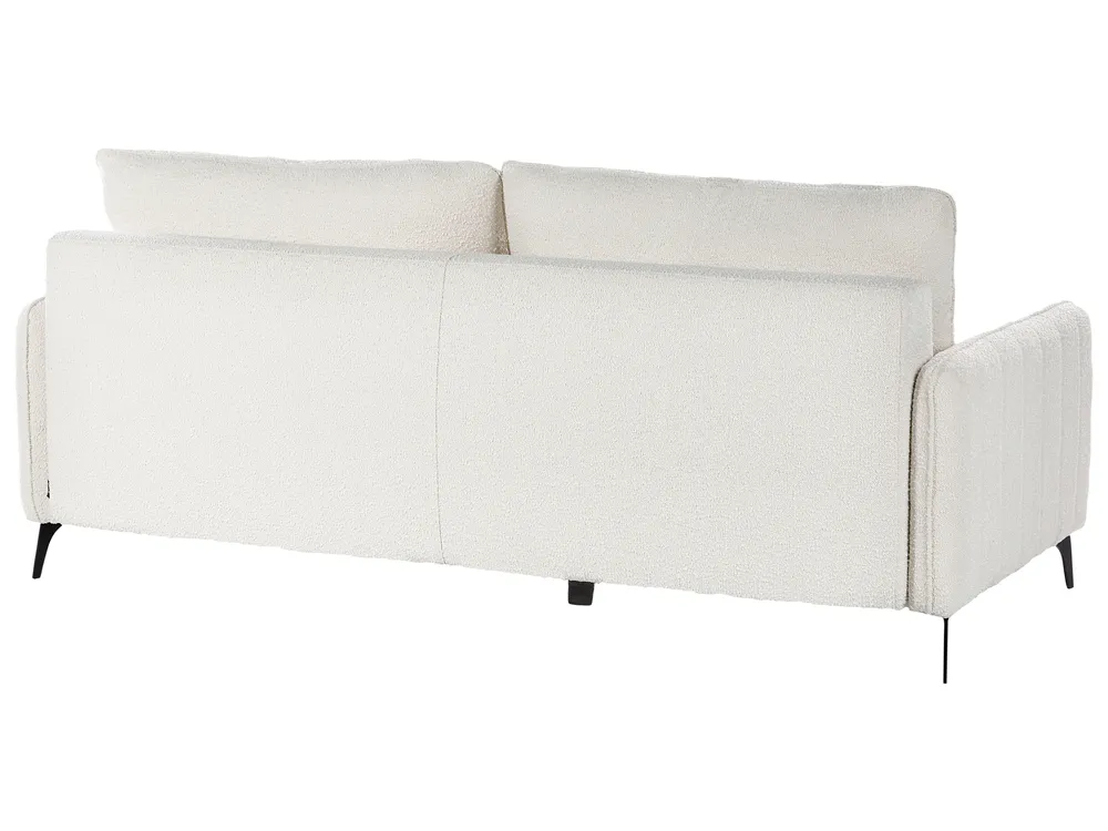 Sofa Bed 3 Seater HEMING Boucle Off-White_953510