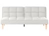 Sofa Bed 3 Seater SILJAN Fabric Off-White