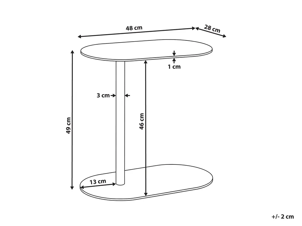 Side Table MILLE Metal Black_1150321