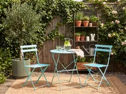 Bistro Set Folding FIORI Metal Turquoise_1145512